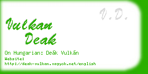 vulkan deak business card